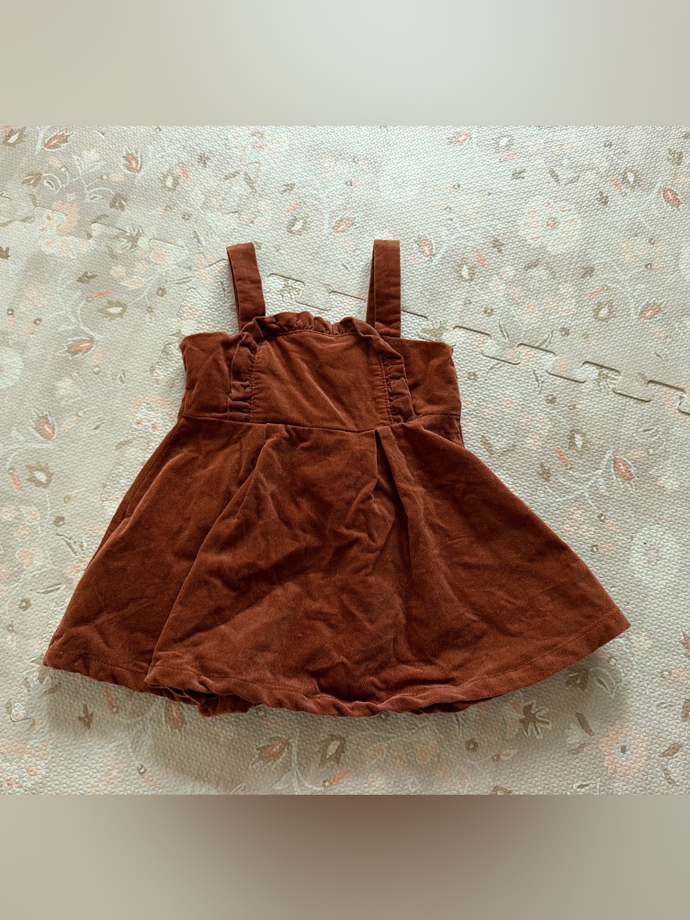 Janie and Jack Rust Brown Pinafore Dress